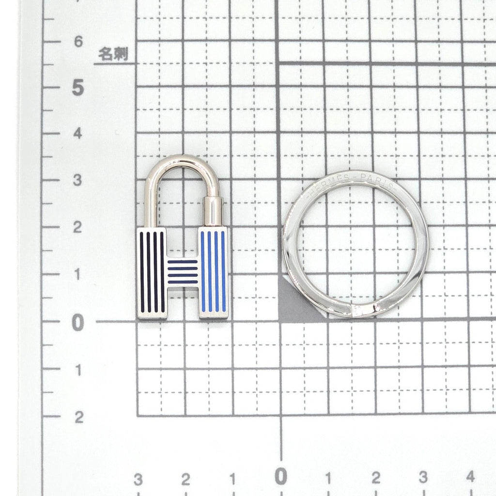 Hermes Key Holder Quiz-rainbow Cadena Ring Charm Lacquer-metal Metallic — view 9