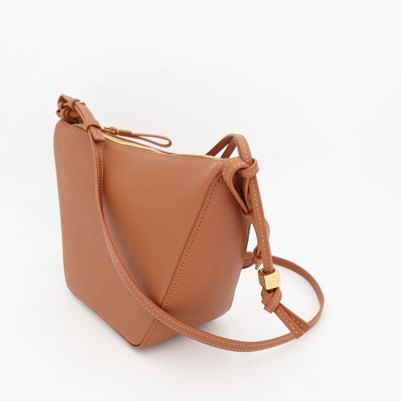 Loewe Hammock Hobo Bag Mini 2 way Leather Tan Brown — view 3