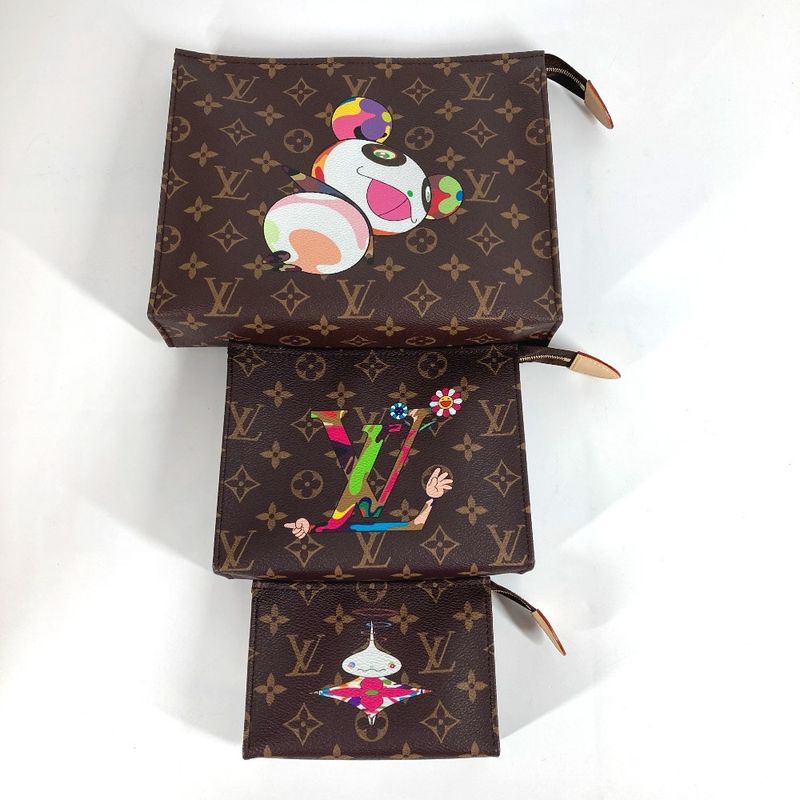 Louis Vuitton Clutch Bag Trio Poche Toilette Monogram Canvas Multicolor — view 7
