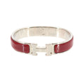 Hermes Clic PM Bangle Red Silver Bracelet