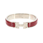 Hermes Clic PM Bangle Red Silver Bracelet