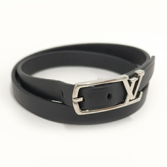 Louis Vuitton Neogram Bracelet Leather Metal Black M6257