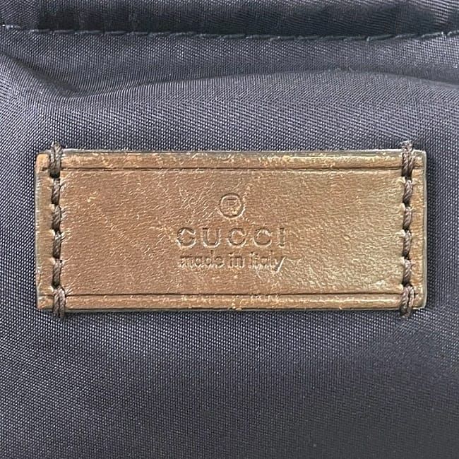 Gucci Tote Bag Navy Diamante Nylon — view 6