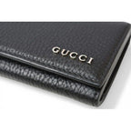 Gucci Card Case Business Holder Coin Leather Logo Black Silver Aabxm — view 2