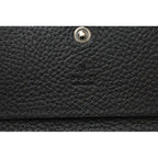Gucci Card Case Business Holder Coin Leather Logo Black Silver Aabxm — view 5