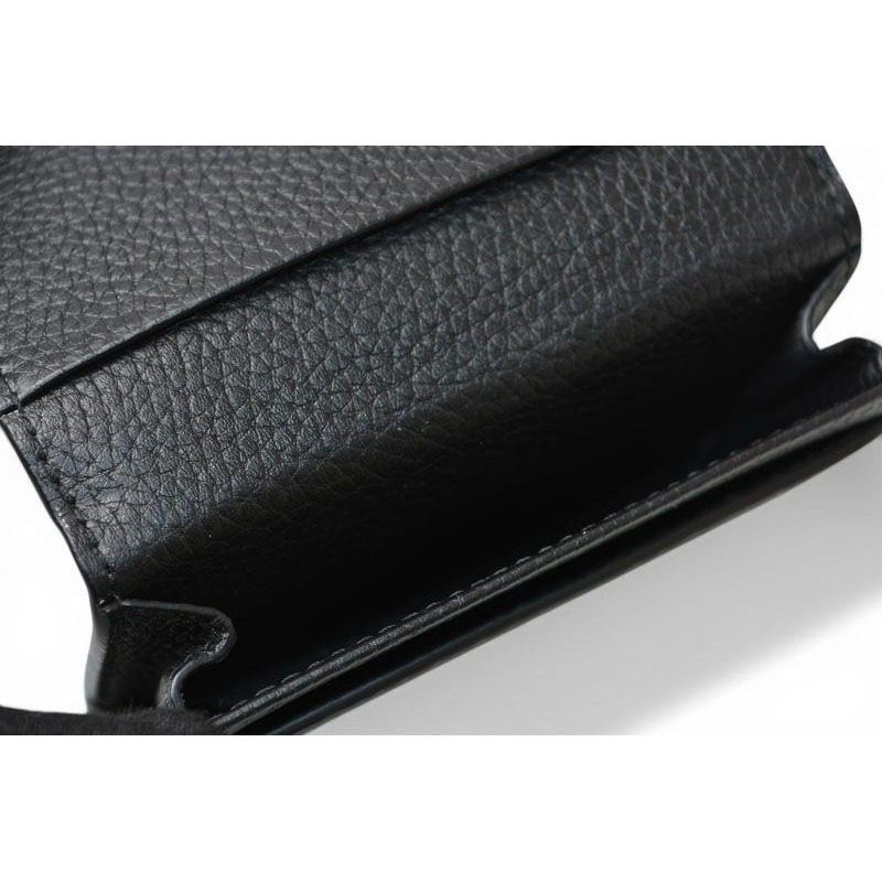 Gucci Card Case Business Holder Coin Leather Logo Black Silver Aabxm — view 6