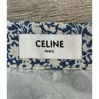 Celine Floral Silk 40 Skirt :blue