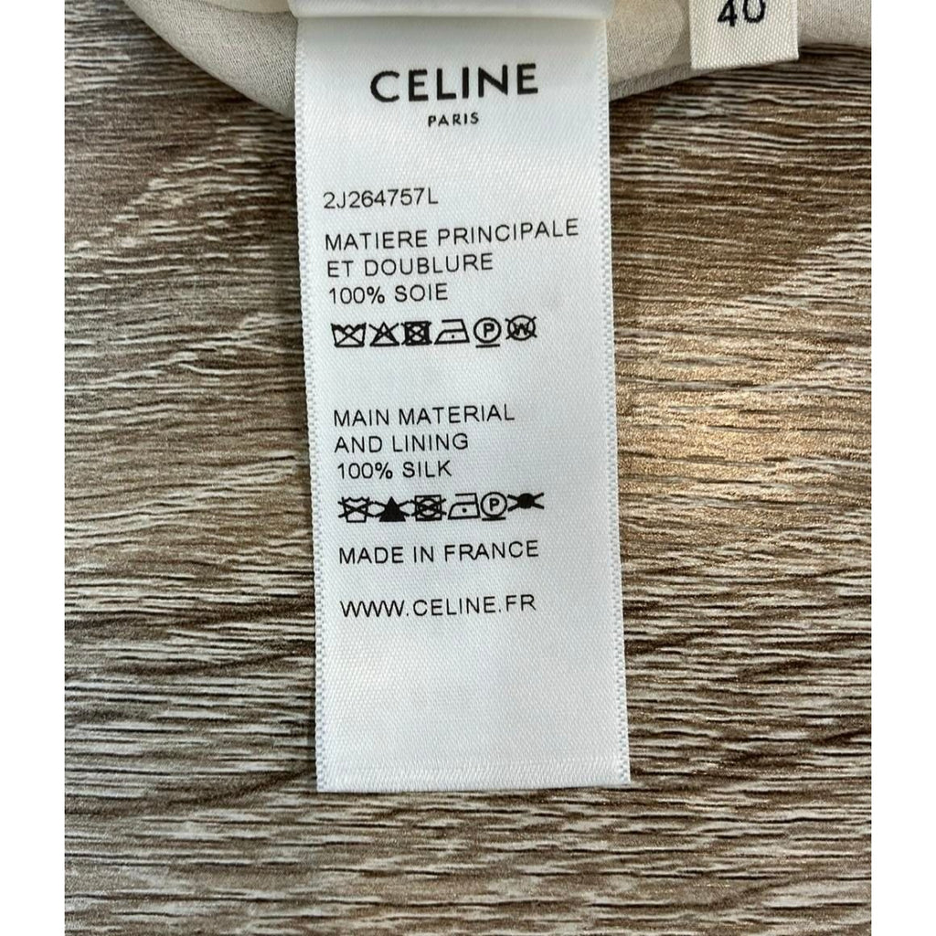 Celine Floral Silk 40 Skirt :blue