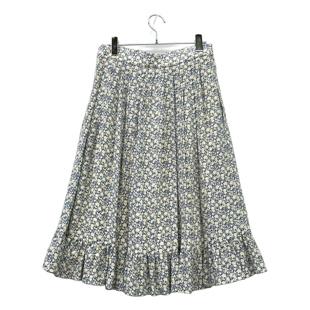 Celine Floral Silk 40 Skirt :blue