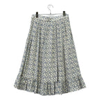 Celine Floral Silk 40 Skirt :blue