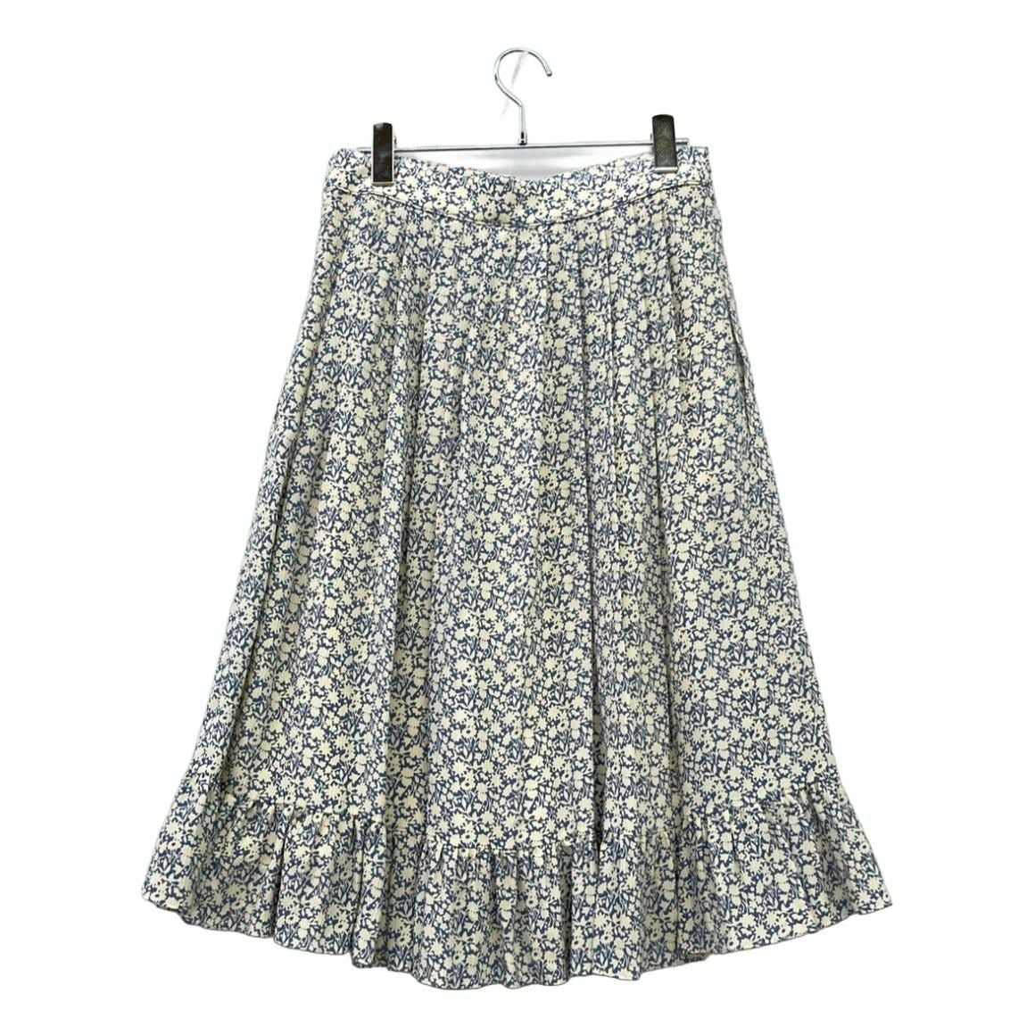 Celine Floral Silk 40 Skirt :blue