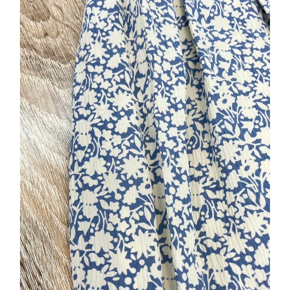 Celine Floral Silk 40 Skirt :blue
