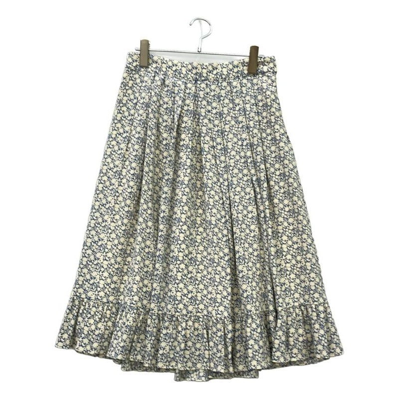 Celine Floral Silk 40 Skirt :blue