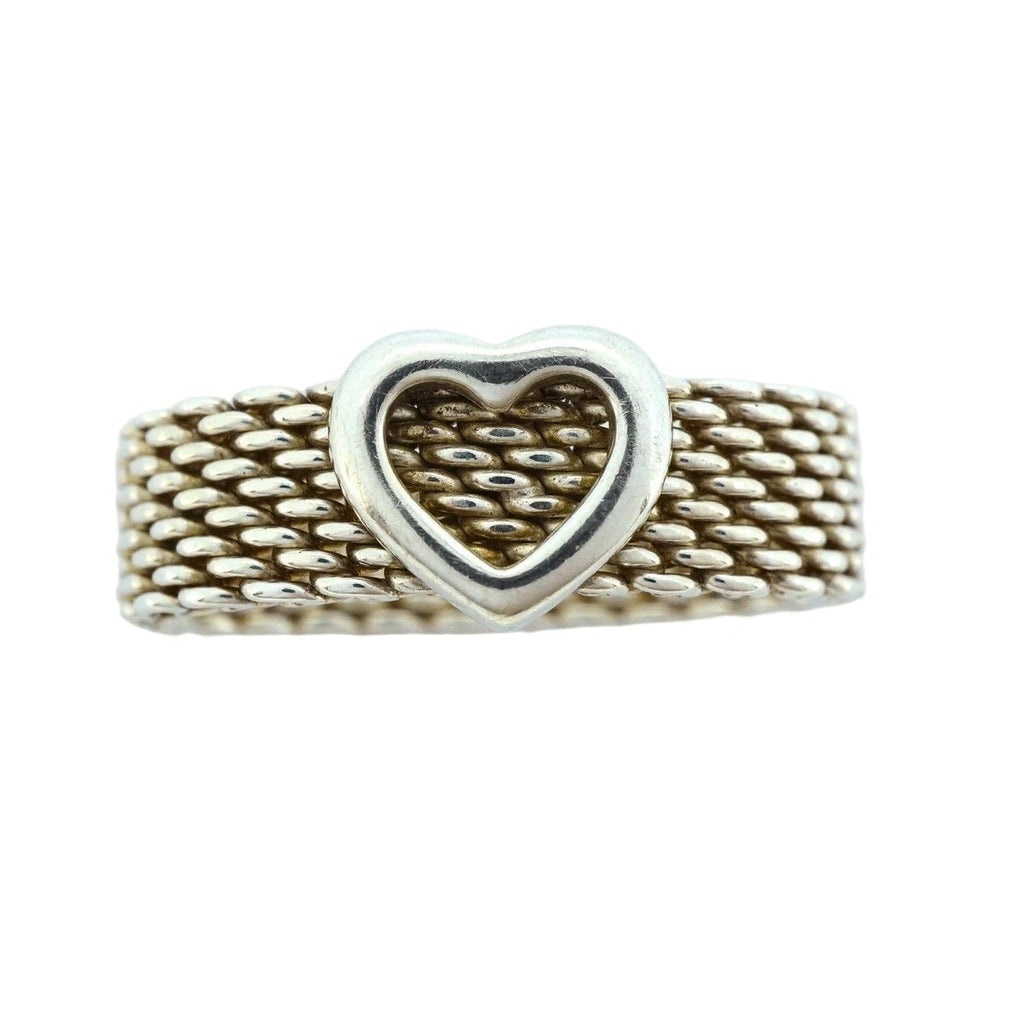 Tiffany & Co Ring Somerset Heart 925 Sterling Silver — view 2
