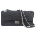 Chanel Shoulder 2.55 Cotton Black Bag — view 2