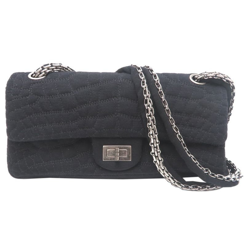 Chanel Shoulder 2.55 Cotton Black Bag — view 2