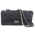 Chanel Shoulder 2.55 Cotton Black Bag
