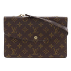 Louis Vuitton Double Lava Vintage 2-Way Clutch Monogram Canvas Brown — view 2