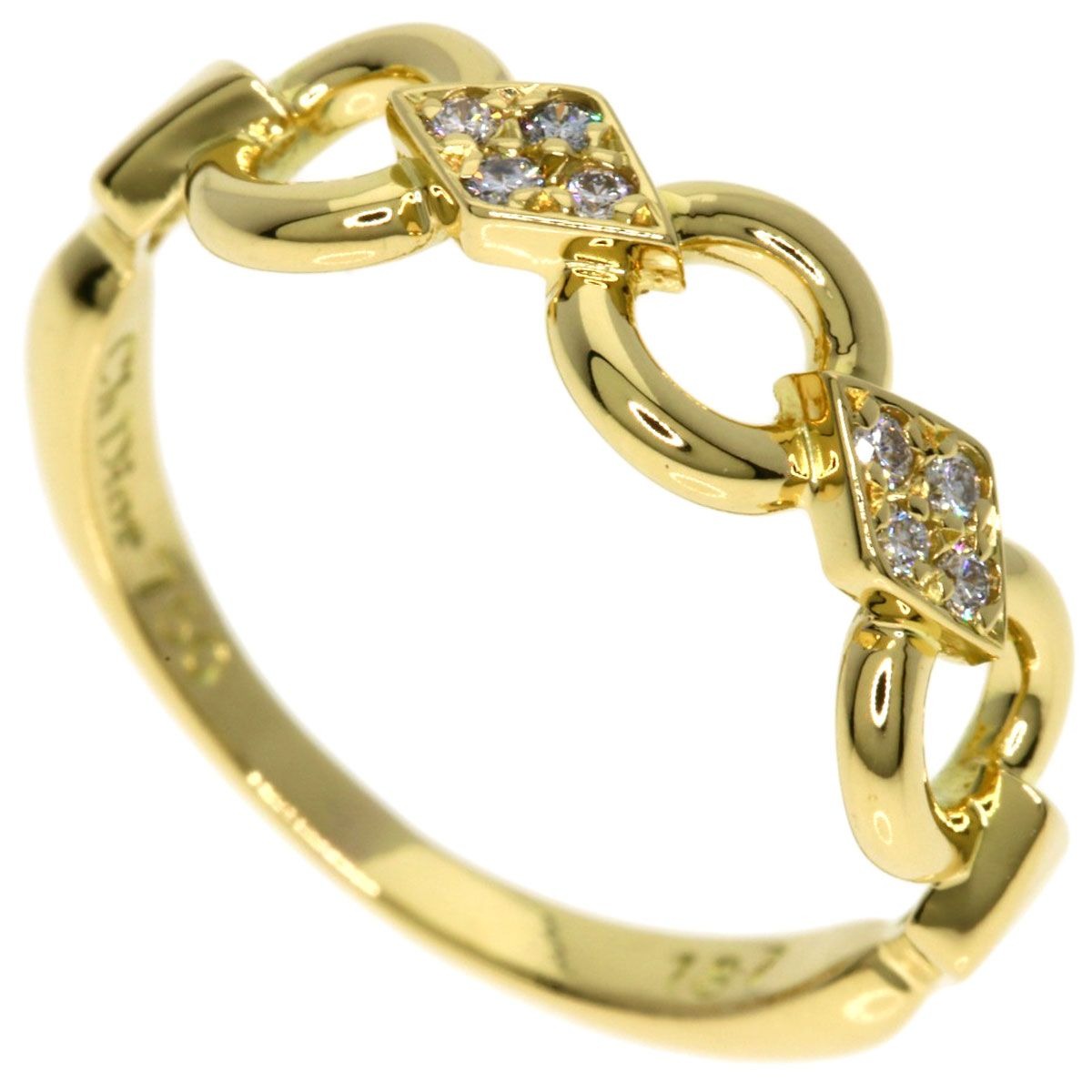 Dior Diamond Ring 18k Yellow Gold