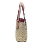 Gucci Charmy Bucket Tote Pink Beige GG Canvas — view 4