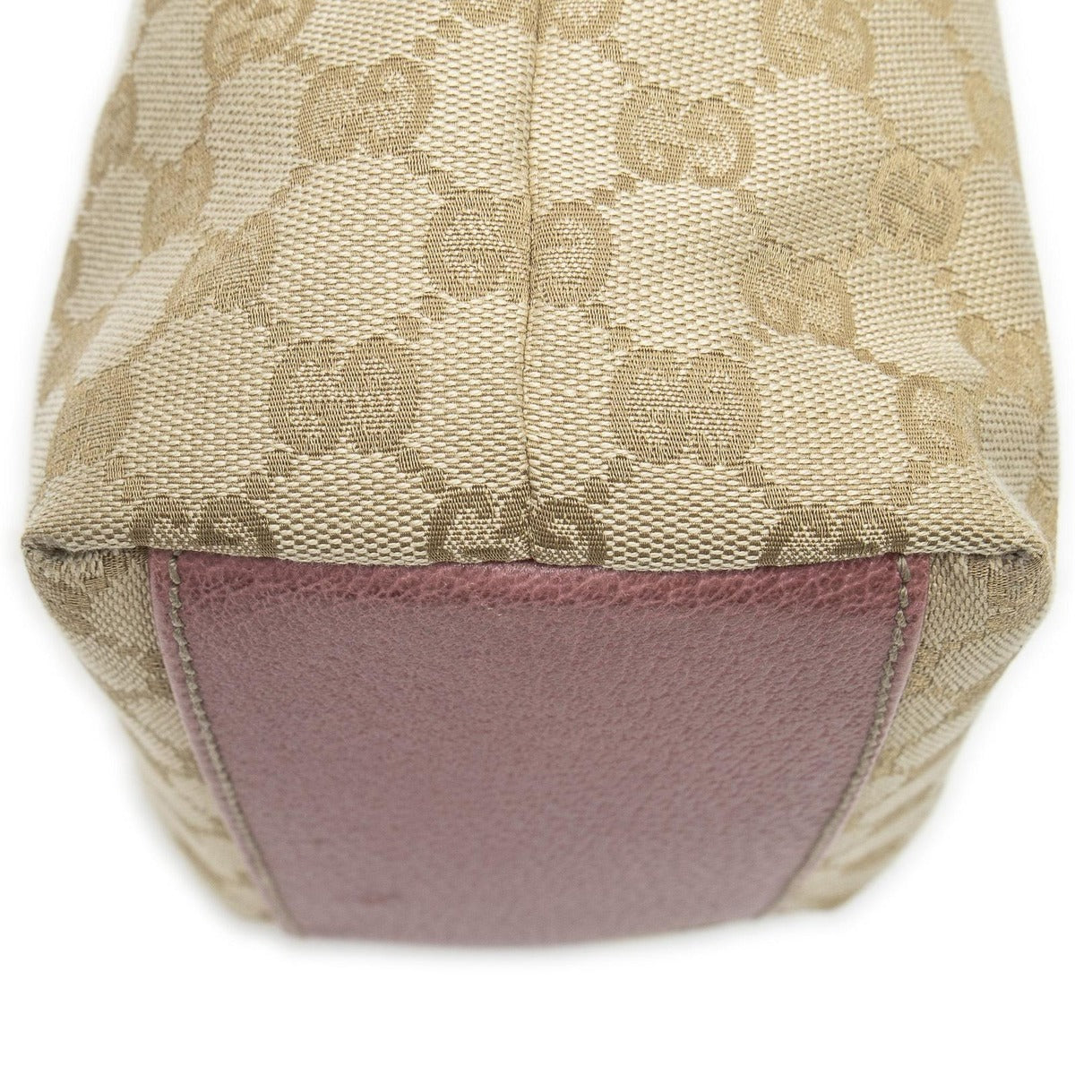 Gucci Charmy Bucket Tote Pink Beige GG Canvas — view 7