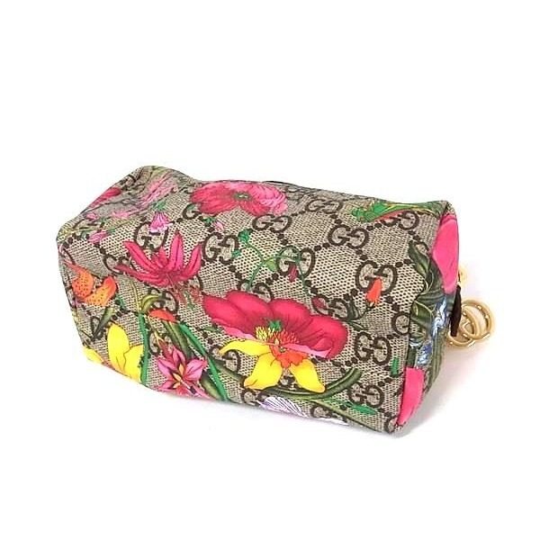 Gucci Ophidia GG Flora Marmont Makeup Pouch Case Multi-Case Brown — view 2