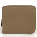 Hermes Coin Case Azap Compact Silk in Epsom Etoupe Gray