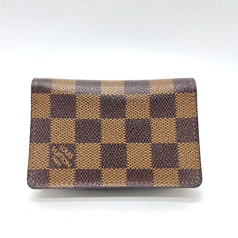 Louis Vuitton Card Case Organizer De Poche Damier Canvas Ebene Brown — view 2