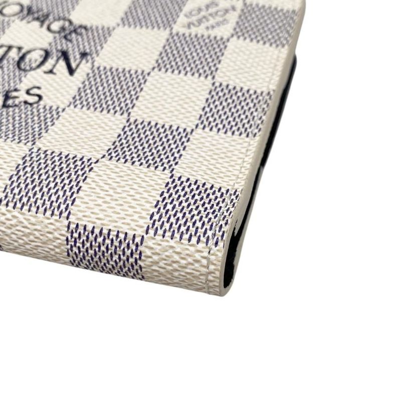Louis Vuitton Bifold Long Wallet Portefeuille Antholite Damier Azur — view 4