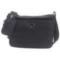 Prada 1 Bc421 Nylon Saffiano Leather Re-nylon Triangle Logo Plate