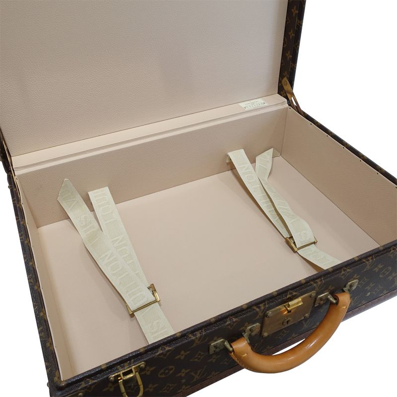 Louis Vuitton Bisten 55 Trunk Case Monogram Canvas Leather Brown — view 7