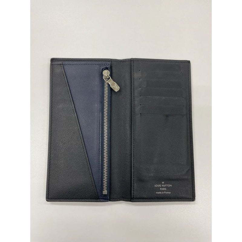 Louis Vuitton Taiga Portefeuille Alexandre NM Long Wallet Noir Black — view 8