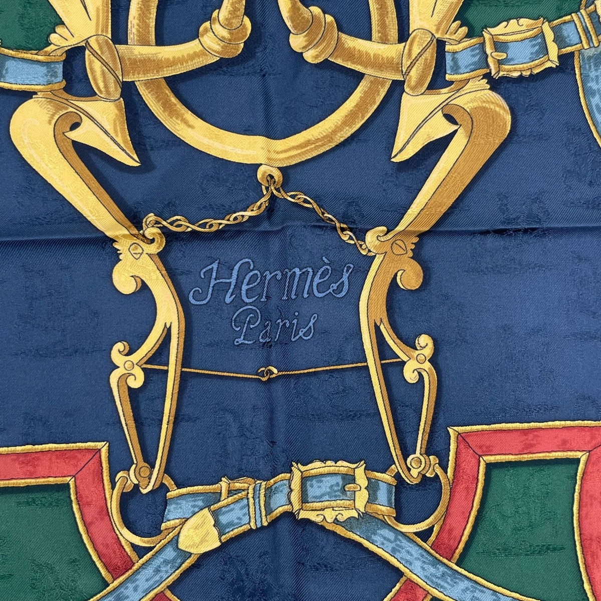 Hermes Scarf Silk Carre 90 L'instrvction du Roy Imperial Studies Navy — view 8
