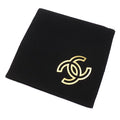 Chanel CC Logo Shawl Muffler Black Scarf