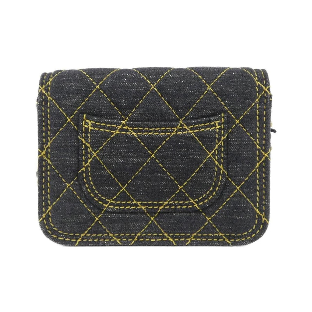 Chanel Chain Clutch Denim Black Mat — view 2