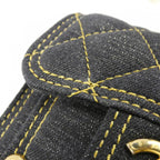 Chanel Chain Clutch Denim Black Mat — view 6