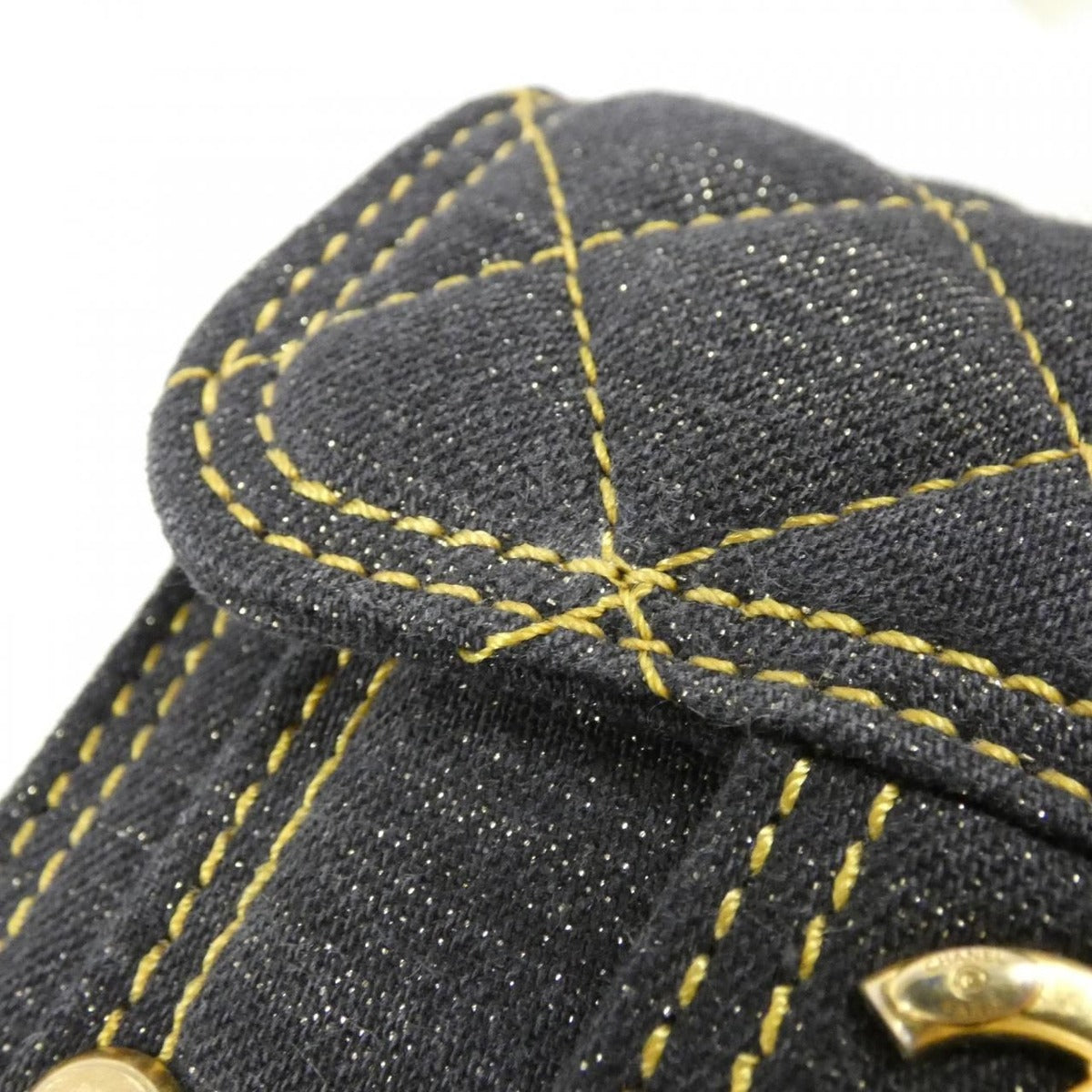 Chanel Chain Clutch Denim Black Mat — view 6