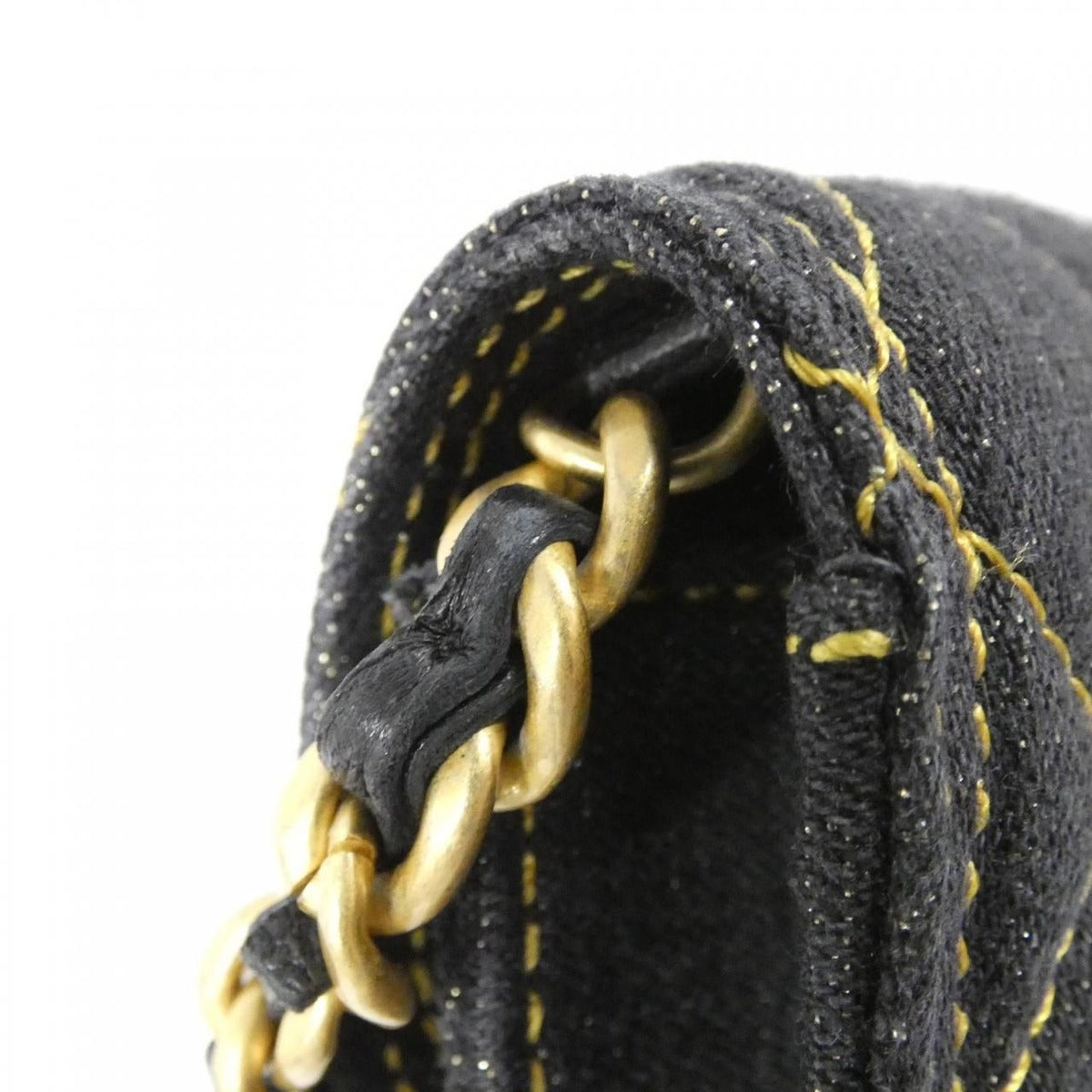 Chanel Chain Clutch Denim Black Mat — view 7
