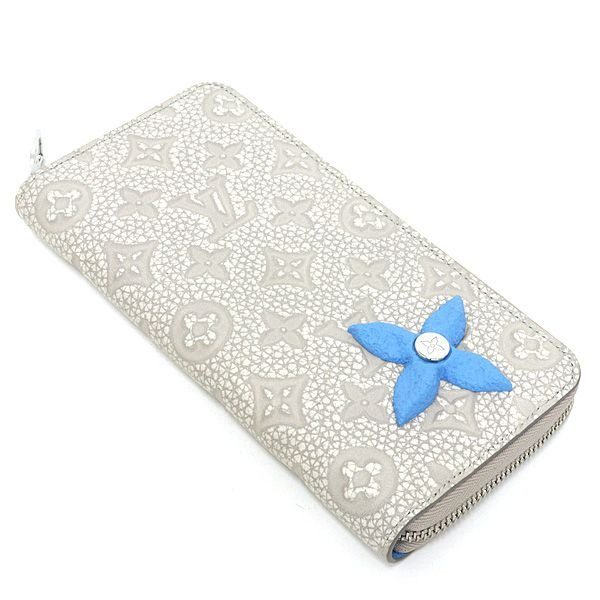 Louis Vuitton Taurillon Climbing Zippy Wallet Vertical Chalk White