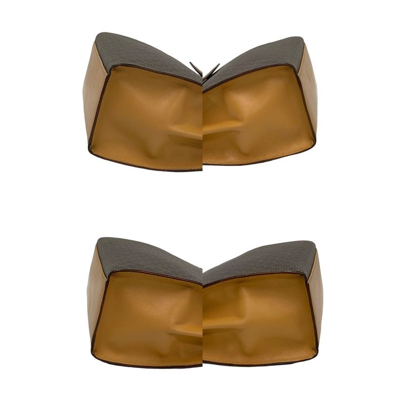 Celine Macadam Blason Triomphe Pattern Logo Ring Hardware Leather 2-Way