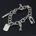 Gucci Multi Logo Motif Bracelet SV 925 Box B9856 — view 3