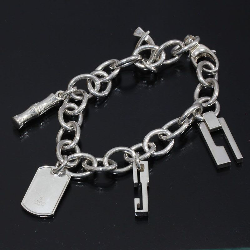 Gucci Multi Logo Motif Bracelet SV 925 Box B9856 — view 3