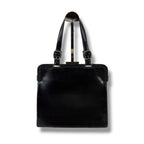 Prada Purse Top Handle Handbag Leather Black Nero — view 3