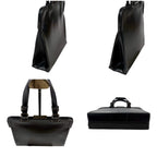 Prada Purse Top Handle Handbag Leather Black Nero — view 4