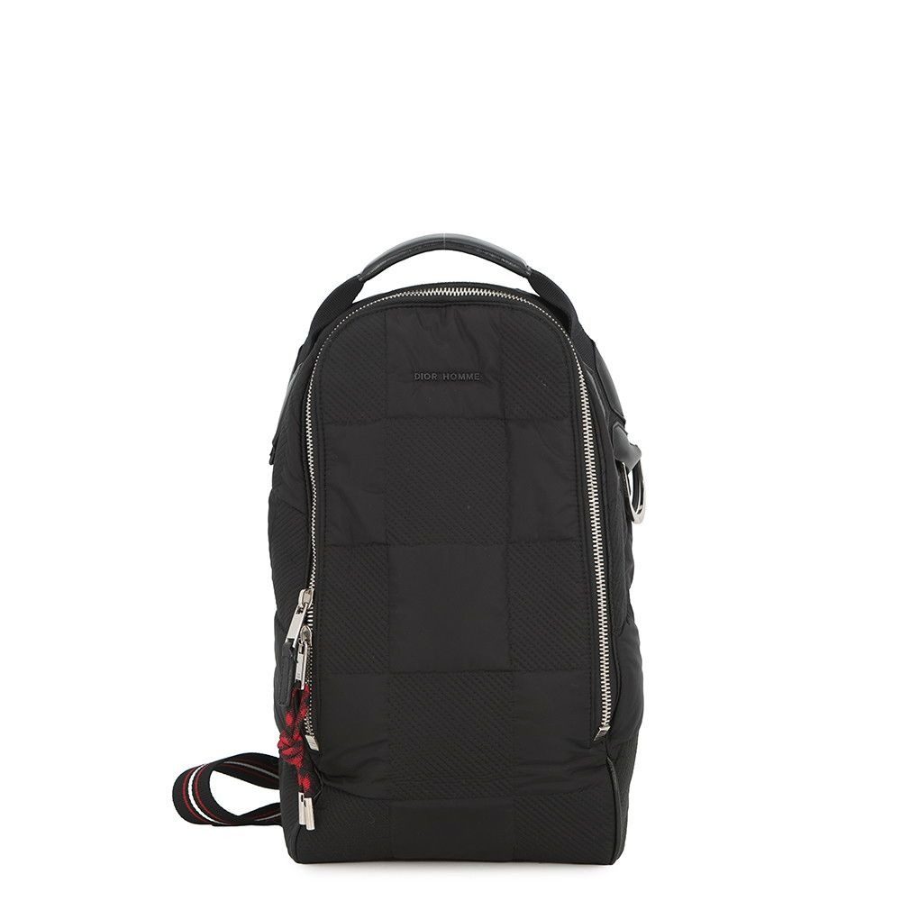 Dior Homme Belt Bag Block Check Nylon Black