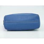 Prada Leather Shoulder Bag Tote Blue — view 3