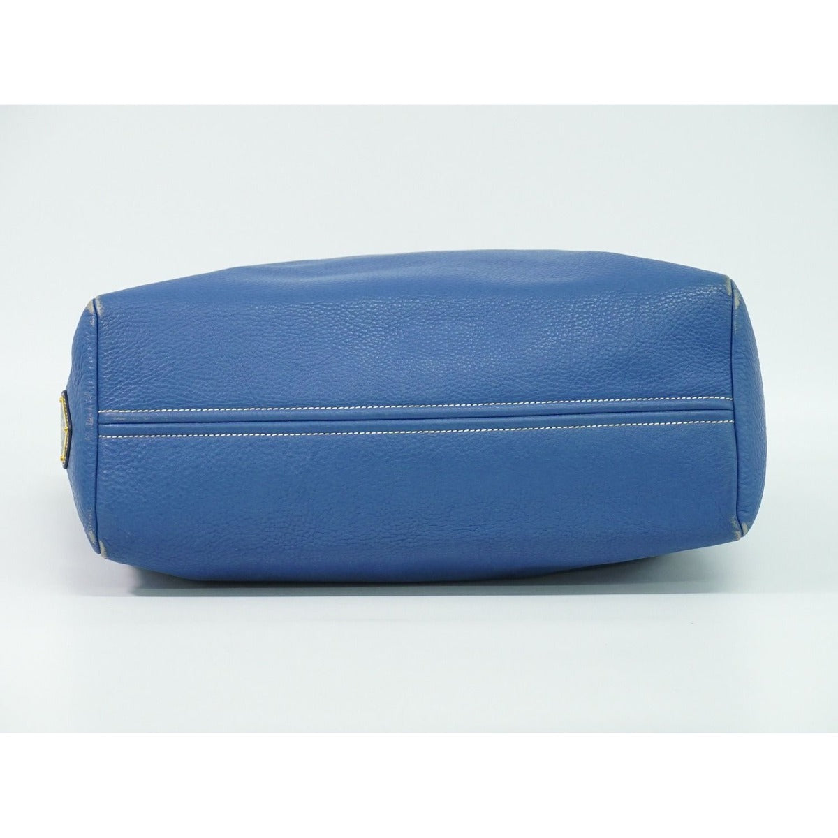 Prada Leather Shoulder Bag Tote Blue — view 3