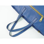 Prada Leather Shoulder Bag Tote Blue — view 5