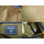 Prada Leather Shoulder Bag Tote Blue — view 9