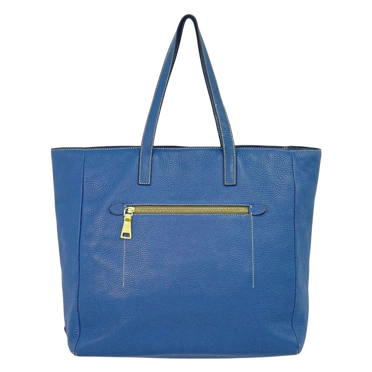 Prada Leather Shoulder Bag Tote Blue